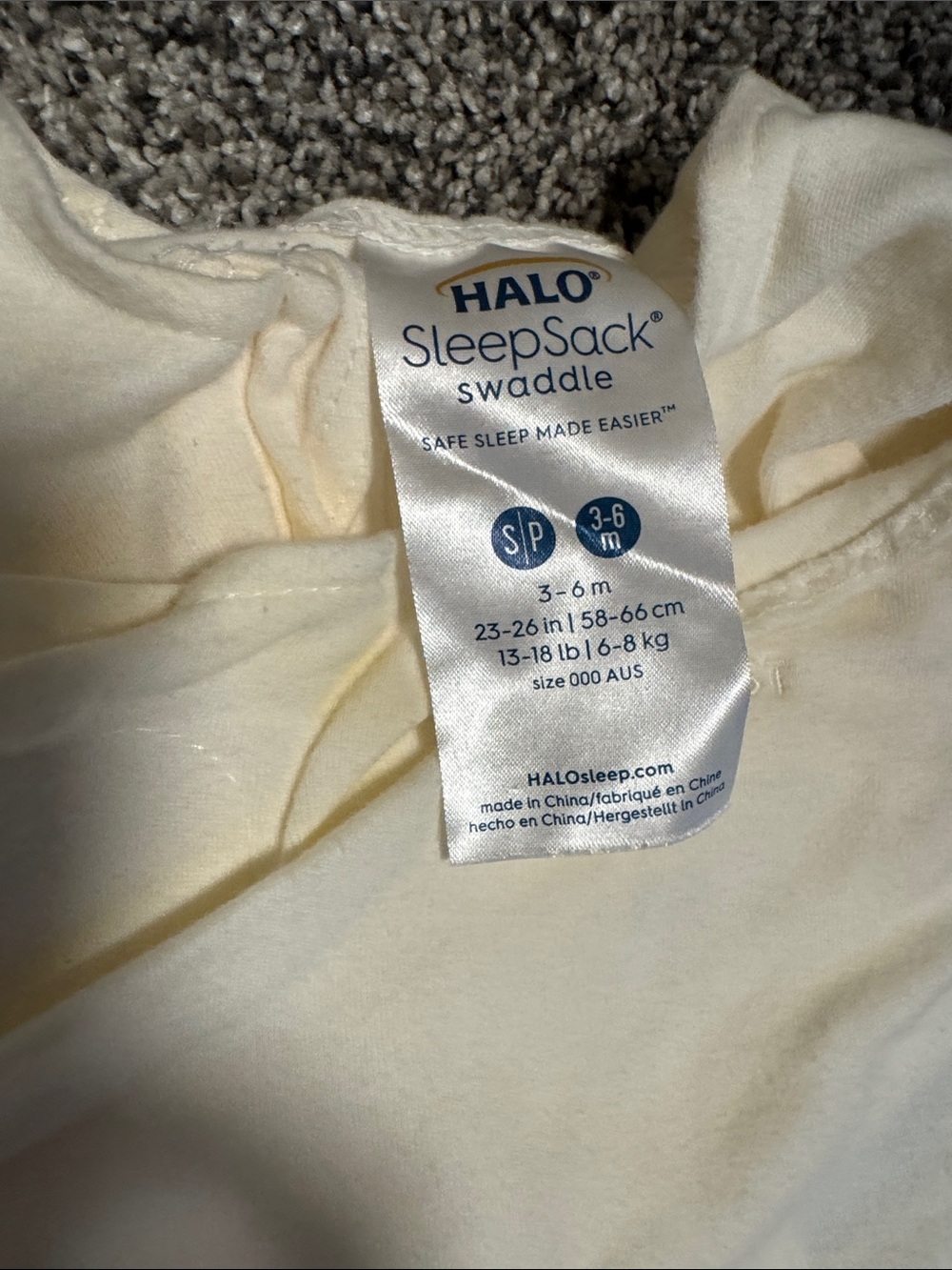 Halo SleepSack Swaddle - Cream